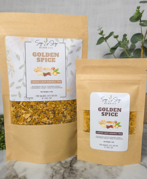 Golden Spice Herbal Tea Sizes